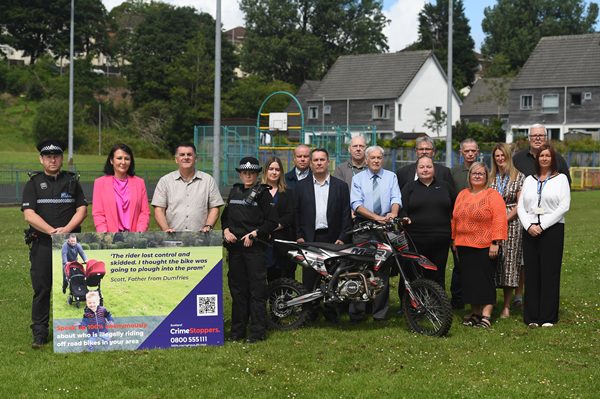 Crimestoppers off-road bikes campaign launch