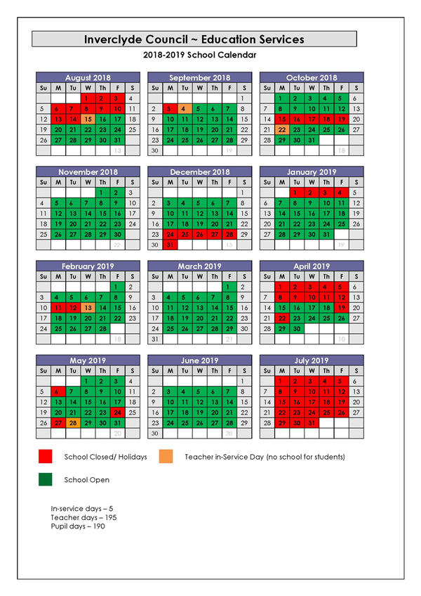 Inverclyde Council | School holidays