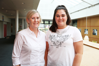 Lorna Goodall and Nicole Wylie, newly qualified teachers