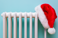 Christmas heater heat radiator Santa hat