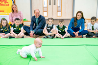 Prince William, Duke of Cambridge and Catherine, Duchess Of Cambridge at St John's Primary School, Port Glasgow