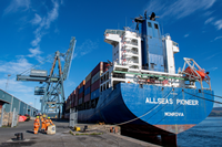 Allseas at Greenock Ocean Terminal for the new Scotland to China direct shipping route