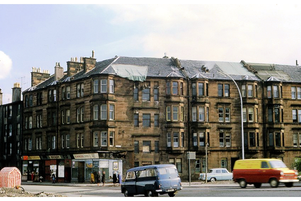 Port Glasgow Road looking towards Helen Street, Greenock - 1968 - Colour transparency by Eugene Jean Méhat (1920-2000) - 2008.72.443 - ©McLean Museum and Art Gallery, Greenock.