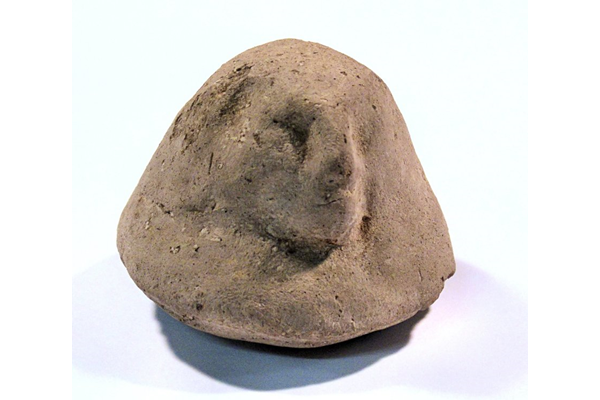 Canopic jar lid decorated as Hapi, the Nile god and one of the four sons of Horus, portrayed as a mummy with the head of a baboon. The jar would have originally held the lungs of the deceased. - 1987.321 - © McLean Museum and Art Gallery, Greenock.