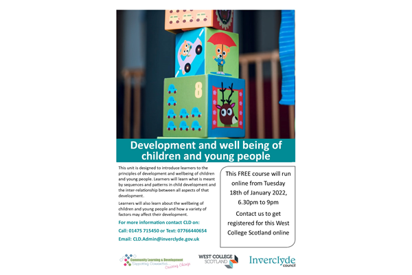 Development and Wellbeing of Children and Young People (SCQF level 5)
