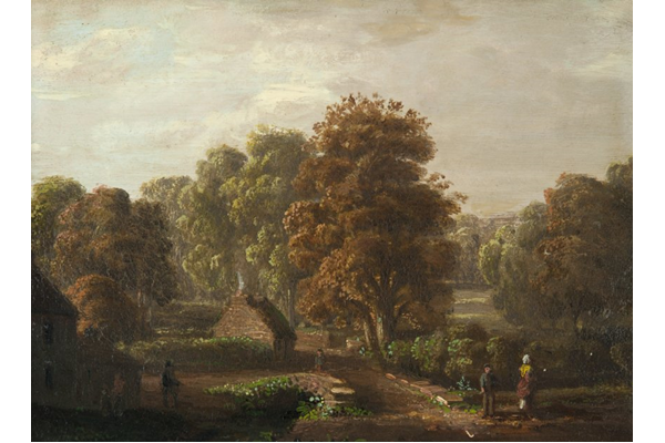 Cartsburn House, Greenock by John Fleming (1792-1845) - Oil on canvas - 19.5 x 28 cm - 1977.810 - © McLean Museum and Art Gallery, Greenock.