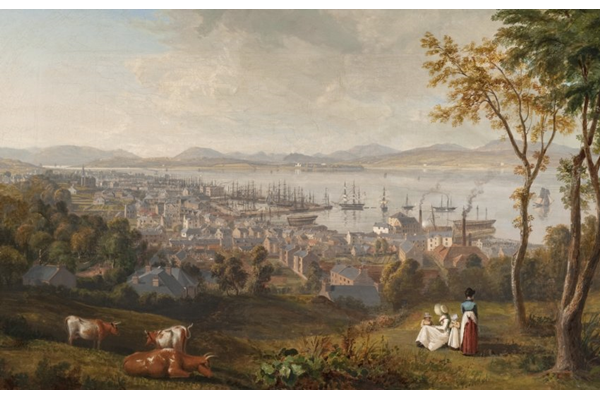 Greenock from the East by John Fleming (1792-1845) - Oil on canvas - 63.7 x 89.3 cm - 1827 - 1977.818 - © McLean Museum and Art Gallery, Greenock.