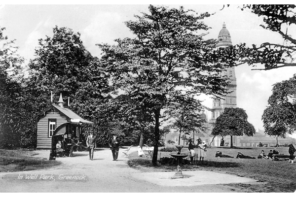 In Well Park Greenock - Lithograph postcard by Davidson Brothers - c 1900-1910 - 1996.79.477 - © McLean Museum and Art Gallery, Greenock.