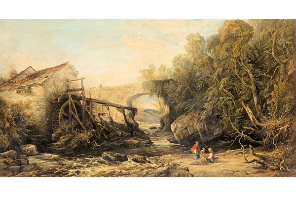 The Old Mill by Edmund Gustavus Müller (1816 - c 1876) - Oil on canvas - 85.7 x 153 cm - Dated 1854 - 1977.1023 - © McLean Museum and Art Gallery, Greenock