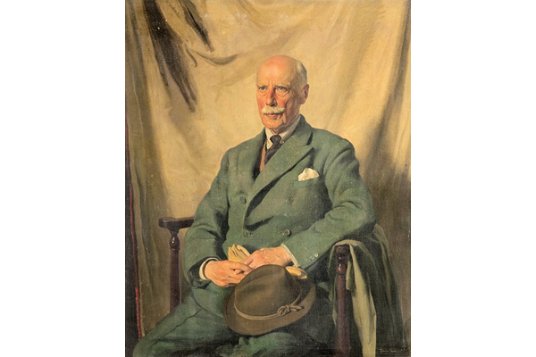 Sir Michael Hugh Shaw Stewart served as a Captain in the Argyll and Sutherland Highlanders eventually becoming Honorary Colonel. He entered politics and was elected as M.P. for East Renfrewshire in 1885 and held the seat until 1906. He succeeded his father to the baronetcy in 1903 and was awarded the C.B. in 1916 and K.C.B. in 1933, and was the Lord Lieutenant of Renfrewshire from 1922. - 1978.226 - ©McLean Museum and Art Gallery, Greenock.