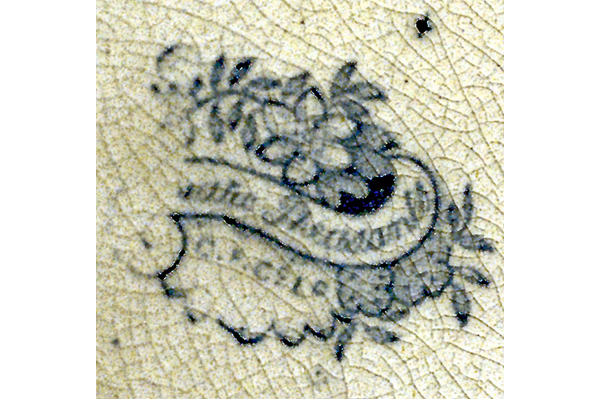 Copper plates of this very well-known design were acquired by very many British potteries in the mid-1800s. The Clyde Pottery was no exception; a fine ashet of this design bears the maker's initials C.P.Co. identifying it with the pottery's first 'Limited' phase. © McLean Museum and Art Gallery, Greenock.