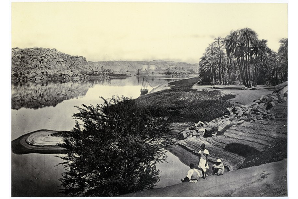 Philae from the South by Francis Frith (1822-1898) - Albumen print on paper - 16.2 x 23.2 cm - 1857 - 2017.140.3 - © McLean Museum and Art Gallery, Greenock
