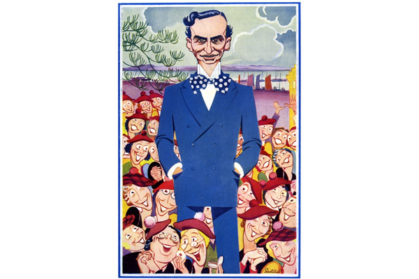 Sir Archibald Sinclair Bt. M.P. - His Charm is Liberal by 'Scoticus' (William Niven 1890-1947) - Lithograph on paper - 23 x 15.2 cm - 1936 - 2007.138.42 - © McLean Museum and Art Gallery, Greenock