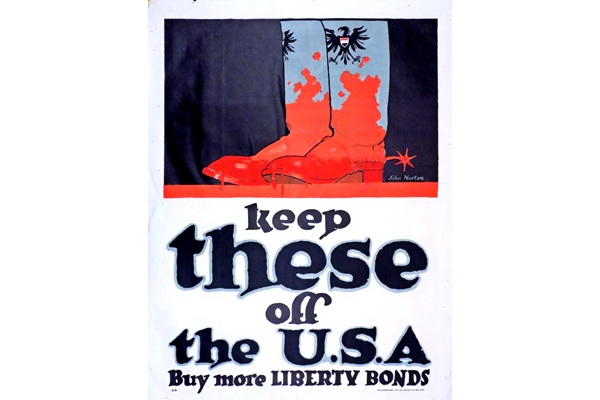 'Keep these off the U.S.A. - Buy more Liberty Bonds' - lithograph by John Warner Norton (1876-1934) - Liberty Bonds - 1996.100.621 - © McLean Museum and Art Gallery, Greenock