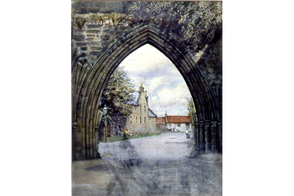 Watercolour painting on paper entitled 'The Pends, St. Andrews' by Patrick Downie (1854-1945) - 50 x 38.4 cm - 1977.780 - © McLean Museum and Art Gallery, Greenock