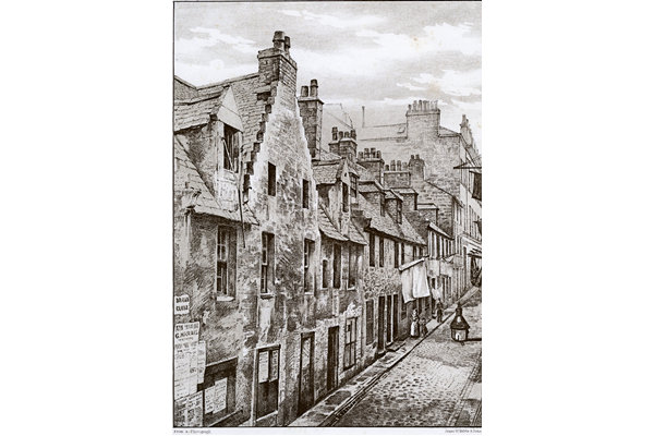 Lithograph print entitled 'Broad Close, Greenock' after Patrick Downie (1854-1945) - 1891 - 20.9 x 15.1 cm - 2012.29 - © McLean Museum and Art Gallery, Greenock