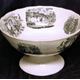 Early 20th century glazed ceramic punch bowl manufactured by the Clyde Pottery Company Limited, Greenock 1900-1905. Decorated in white decorated with various images of the poet Robert Burns and scenes related to Burns, on inside and outside of bowl. - 1987.637 - © McLean Museum and Art Gallery, Greenock.