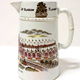 Commemorative jug manufactured by the Clyde Pottery Company, Greenock marking the Glasgow Exhibition of 1888. Decorated with the 'Glasgow Exhibition' pattern. - 1987.689 - © McLean Museum and Art Gallery, Greenock.
