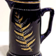 Jug manufactured by the Clyde Pottery Company, Greenock and decorated with the Mazarine Blue pattern ware with Prince of Wales' pattern. - L1977.165 © McLean Museum and Art Gallery, Greenock.