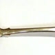 Early nineteenth century Greenock provincial silver toddy or cream ladle dating from around 1820 with five hallmarks: 'JS', 'G', unknown, thistle, sailing ship. - 2001.7 - ©McLean Museum and Art Gallery, Greenock.