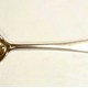 Greenock provincial silver teaspoon made by William Hannay (fl 1794-1838) of Paisley. Two maker's marks 'WH' and anchor, very worn, with monogram 'IEH' engraved on handle. - 1980.76 - ©McLean Museum and Art Gallery, Greenock.