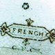 French pattern employs a design featuring a swain in 18th Century dress, leading his horse, conversing with a girl in a vineyard. Decorated with a border of vine-leaves. The pattern was much reproduced on jugs where it was printed in black, brown or puce often with a hand painted overglaze. The mark is in capitals in lozenge cartouche, with C.P.Co. underneath. © McLean Museum and Art Gallery, Greenock.