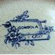 The ‘Gondola’ pattern features a rather improbable multi-oared boat with a stern canopy in a lacustrine scene with 'Italianate' buildings. It was widely used on toilet-sets, punch-bowls and jugs, but it is not always marked. The mark is usually blue printing on a scroll’ GONDOLA’ over C.P.C. Co. © McLean Museum and Art Gallery, Greenock.