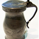 Baluster type pewter measure with hinged lid and ball thumb piece, half pint size, made by Robert Whyte (fl 1804-1854) of Edinburgh. - 1976.105 - © McLean Museum and Art Gallery, Greenock